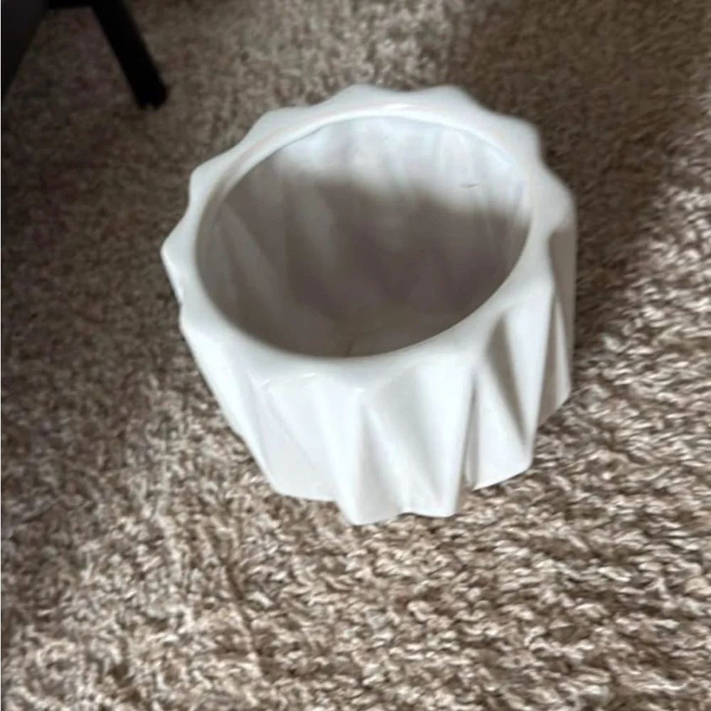 White Ceramic Planter